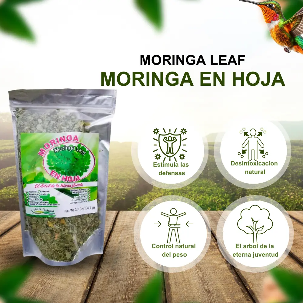 Hojas de Moringa(Moringa Leaf) 100% Natural y Organico El Colibri Productos